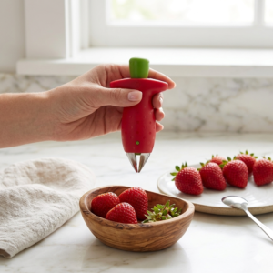 Chef'n Original Stem Gem Strawberry Huller, Red/Green - 102-138-005