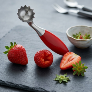 Joie Strawberry Huller, Remove Stems with Precision and Ease, Ergonomic Handle, Efficient Kitchen Gadget, Stainless Steel, BPA-Free, Dishwasher Safe
